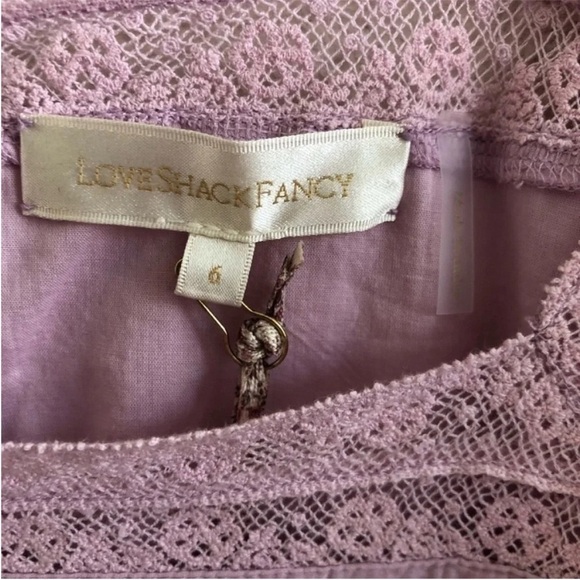 LoveShackFancy Freja Mini Dress Lavender Fields - Picture 11 of 12